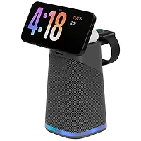 Haut-parleur Bluetooth iPBT70 d'iHome avec recharge sans fil triple et lumière d'ambiance