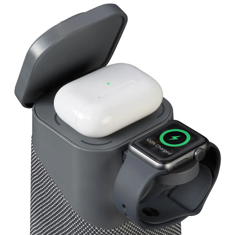 Haut-parleur Bluetooth iPBT70 d'iHome avec recharge sans fil triple et lumière d'ambiance