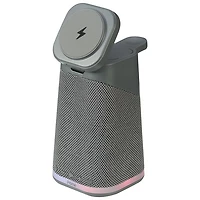 Haut-parleur Bluetooth iPBT70 d'iHome avec recharge sans fil triple et lumière d'ambiance