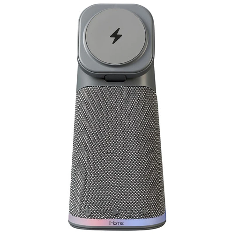 Haut-parleur Bluetooth iPBT70 d'iHome avec recharge sans fil triple et lumière d'ambiance