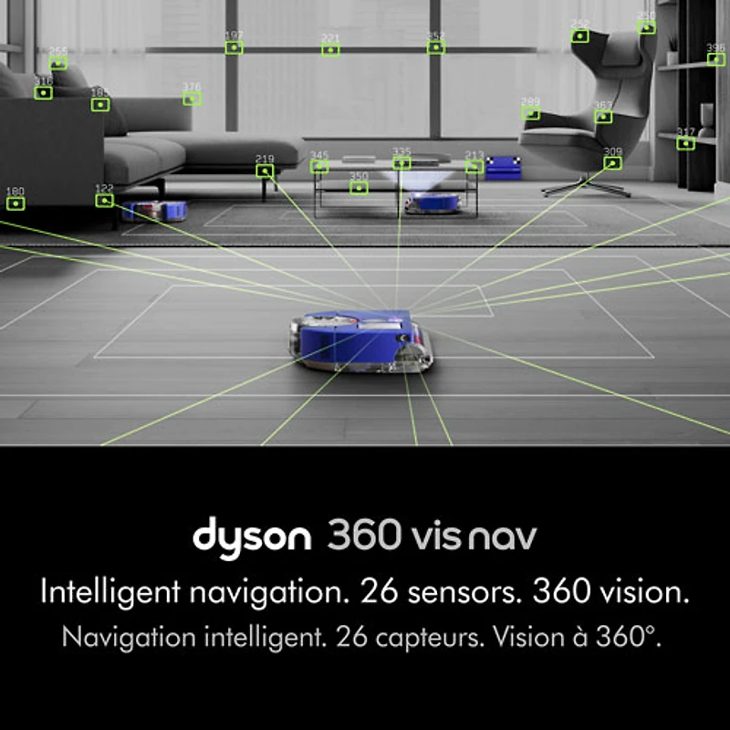 Aspirateur robot 360 Vis Nav de Dyson - Bleu