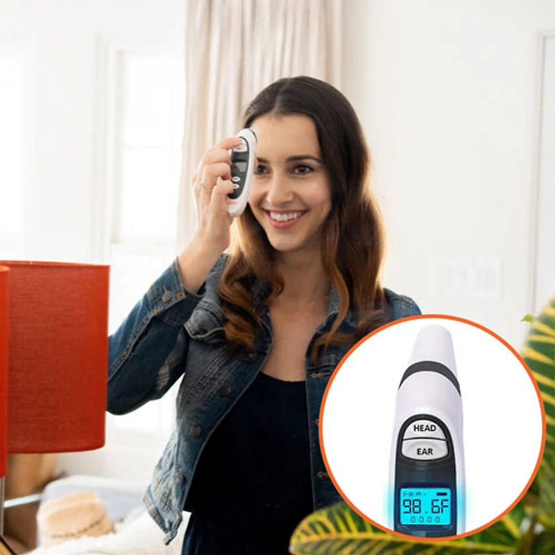 Thermomètre numérique auriculaire et frontal DualScan Prime de Mobi