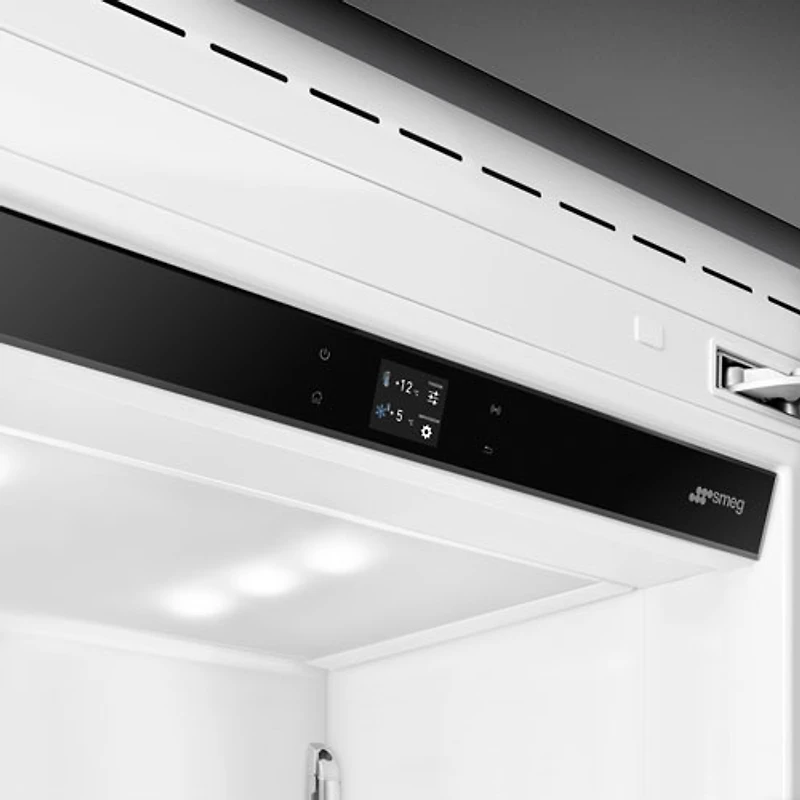 Réfrigérateur à congélateur inférieur encastrable 19 pi³ 36 po avec distributeur de glaçons de Smeg (RBMU36RX) - Acier inoxydable