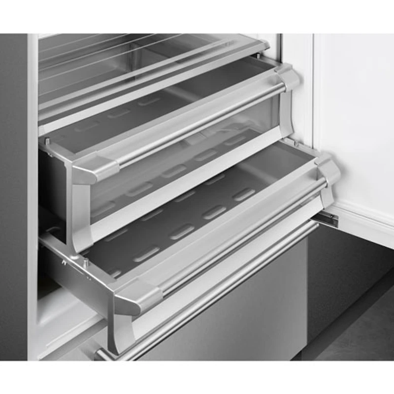 Réfrigérateur à congélateur inférieur encastrable 19 pi³ 36 po avec distributeur de glaçons de Smeg (RBMU36RX) - Acier inoxydable