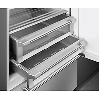 Réfrigérateur à congélateur inférieur encastrable 19 pi³ 36 po avec distributeur de glaçons de Smeg (RBMU36RX) - Acier inoxydable