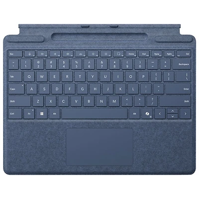 Clavier Surface Pro de Microsoft avec rangement pour stylet pour Surface Pro 13 po/Pro (11e édition)/Pro 8/Pro 9 - Saphir - Bilingue