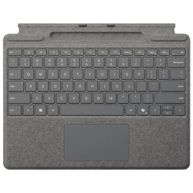Clavier Surface Pro de Microsoft avec rangement pour stylet pour Surface Pro 13 po/Pro (11e édition)/Pro 8/Pro 9 - Platine