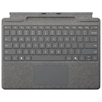Clavier Surface Pro de Microsoft avec rangement pour stylet pour Surface Pro 13 po/Pro (11e édition)/Pro 8/Pro 9 - Platine