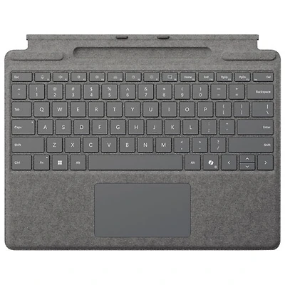 Microsoft Surface Pro Keyboard with Pen Storage for Surface Pro 13" / Pro (11th Edition) / Pro 8 / Pro 9 -Platinum -Bil