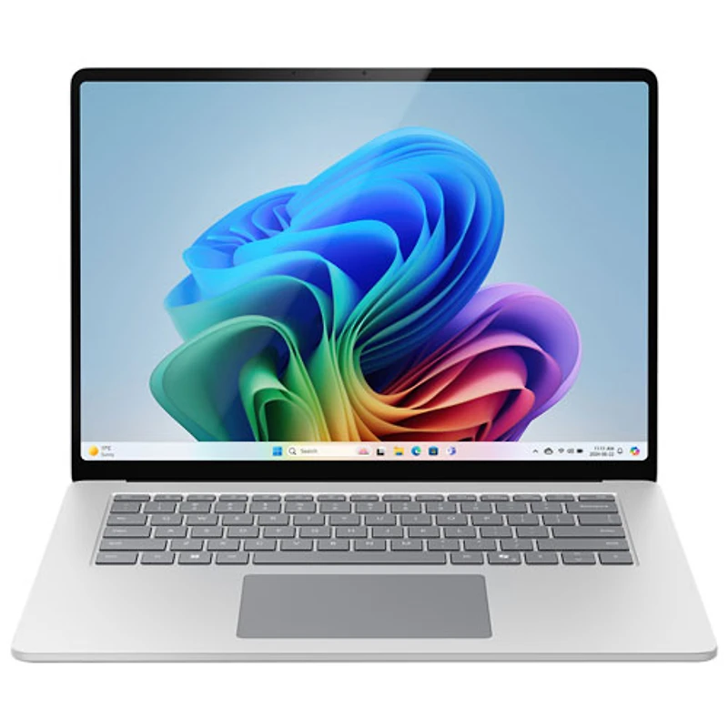 Portable Surface Laptop Copilot+ PC à écran tactile de 15 po de Microsoft (Snapdragon X Elite/RAM 16 Go/SSD 512 Go) (2024) - Platine - Ang