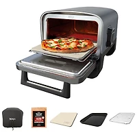 Ninja Woodfire 8-in-1 Electric Outdoor Oven with Premium Cover - Grey