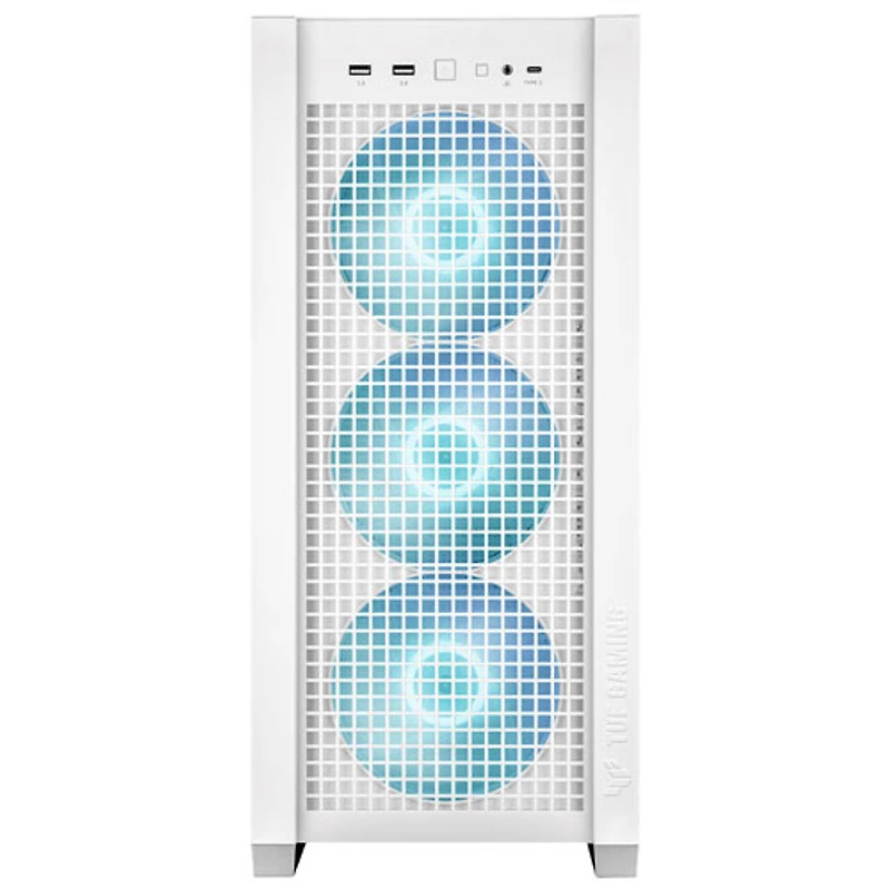 Boîtier d'ordinateur mi-tour TUF Gaming GT302 ARGB ATX d'ASUS - Blanc