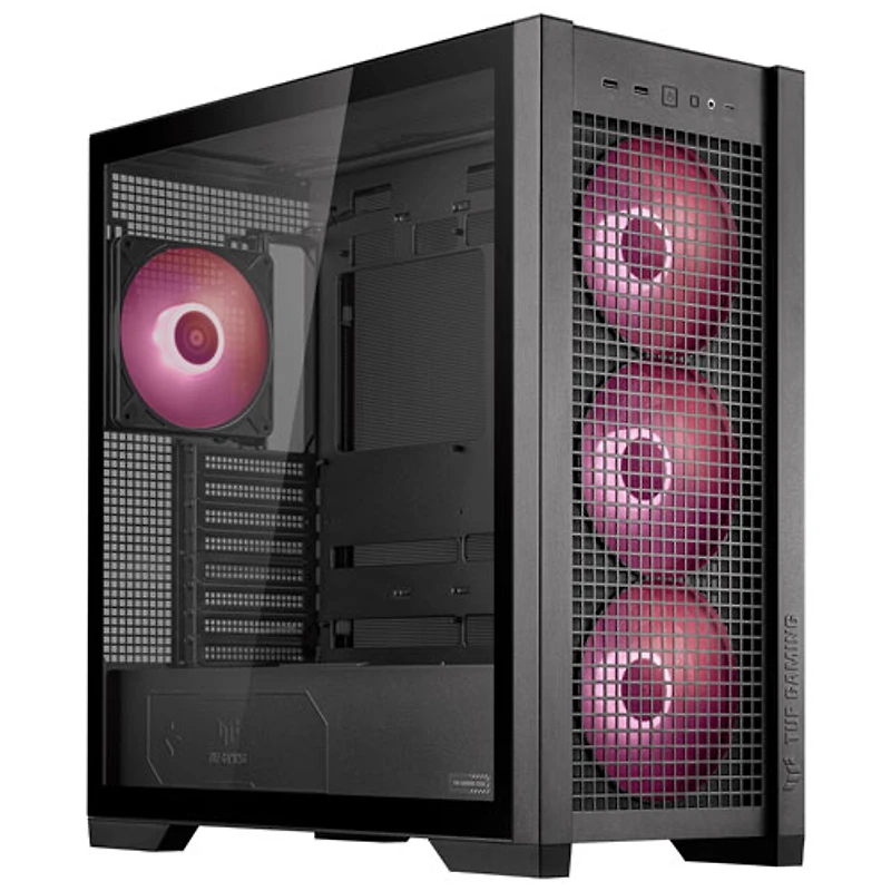Boîtier d'ordinateur mi-tour TUF Gaming GT302 ARGB ATX d'ASUS - Noir