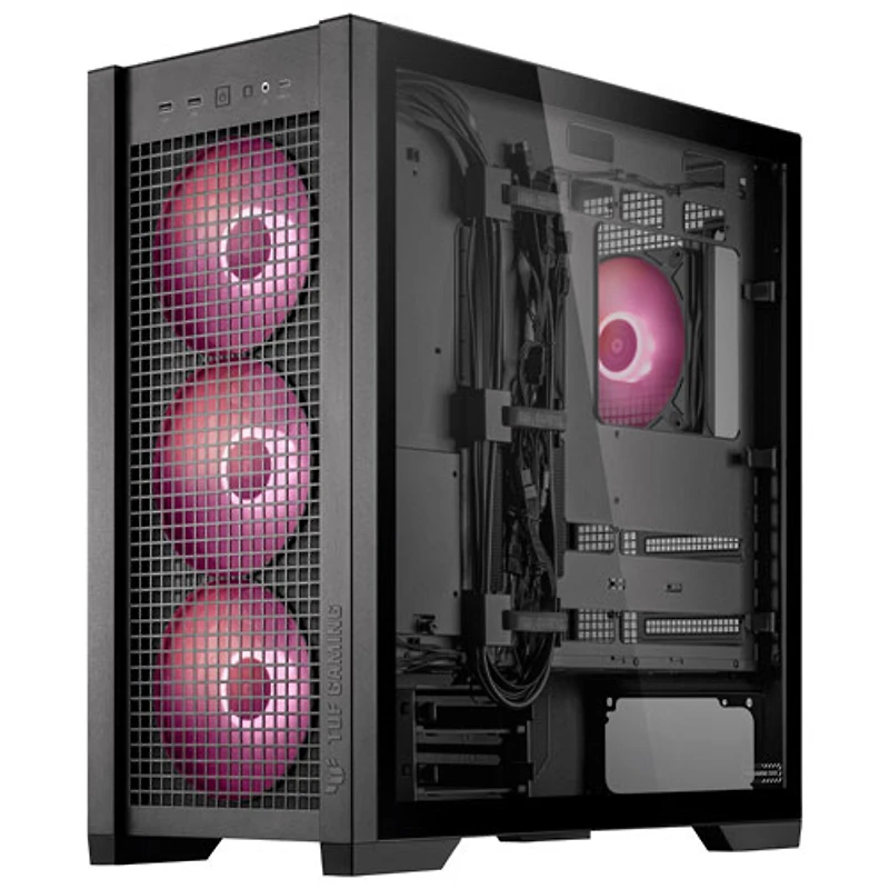 Boîtier d'ordinateur mi-tour TUF Gaming GT302 ARGB ATX d'ASUS - Noir