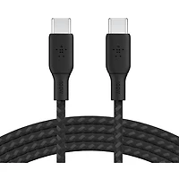 Belkin 2m (6.6ft) BoostCharge USB-C to USB-C Braided Cable (CAB014bt2MBK) - Black