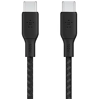 Belkin 2m (6.6ft) BoostCharge USB-C to USB-C Braided Cable (CAB014bt2MBK) - Black