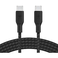 Belkin 3m (10ft) BoostCharge USB-C to USB-C Braided Cable (CAB014bt3MBK) - Black