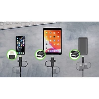 Belkin 3-In-1 1m (3.3ft) USB-A to MicroUSB Cable with USB-C/Lightning Adapters (CAC001bt1MBK) - Black
