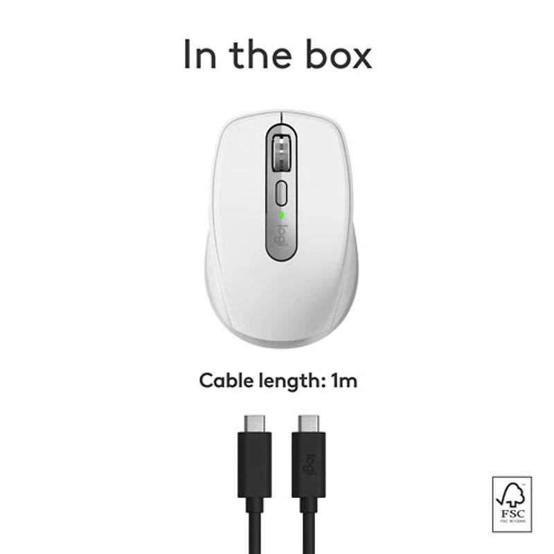 Souris compacte sans fil Darkfield MX Anywhere 3S de Logitech pour Mac - Gris pâle - Exclusivité de Best Buy