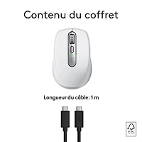 Souris compacte sans fil Darkfield MX Anywhere 3S de Logitech pour Mac - Gris pâle - Exclusivité de Best Buy