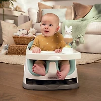 Siège rehausseur 2-en-1 avec plateau Baby Base d'Ingenuity - Brume/Blanc