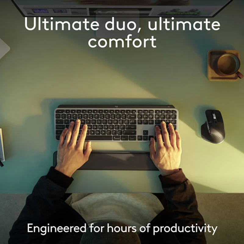 Ensemble Bluetooth MX Keys S de Logitech pour Mac/iPad - Gris cosmique
