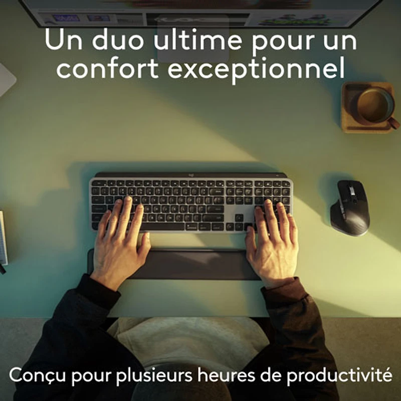 Ensemble Bluetooth MX Keys S de Logitech pour Mac/iPad - Gris cosmique