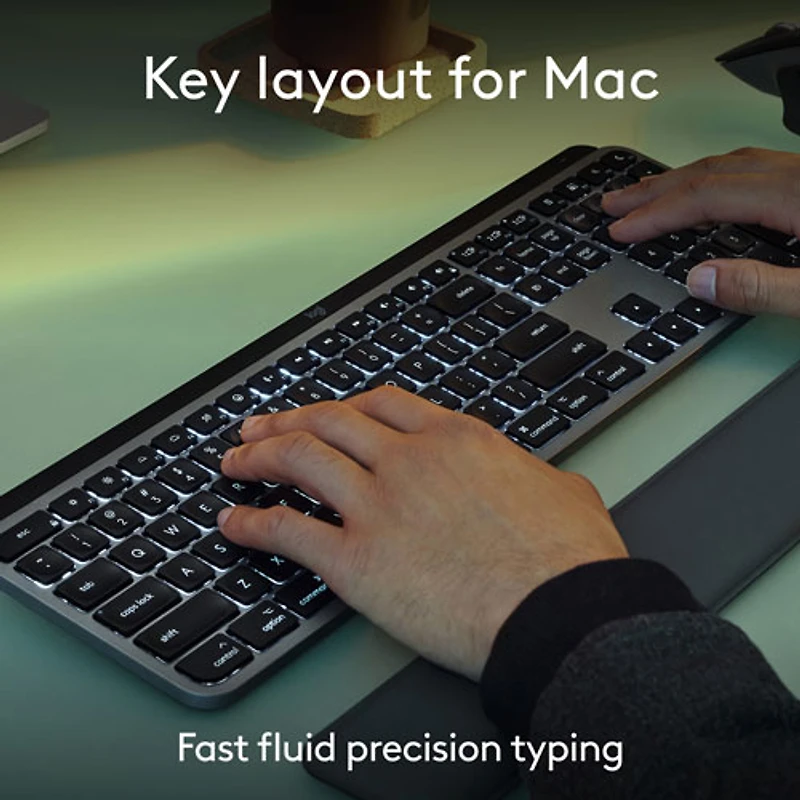 Ensemble Bluetooth MX Keys S de Logitech pour Mac/iPad - Gris cosmique