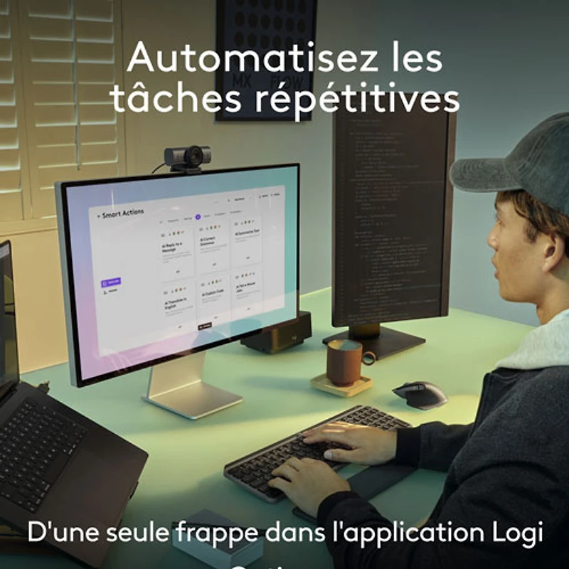 Ensemble Bluetooth MX Keys S de Logitech pour Mac/iPad - Gris cosmique