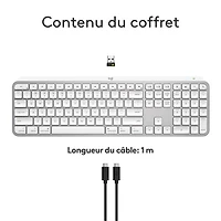 Clavier rétroéclairé sans fil MX Keys S de Logitech pour Mac/iPad - Gris pâle - Exclusivité de Best Buy