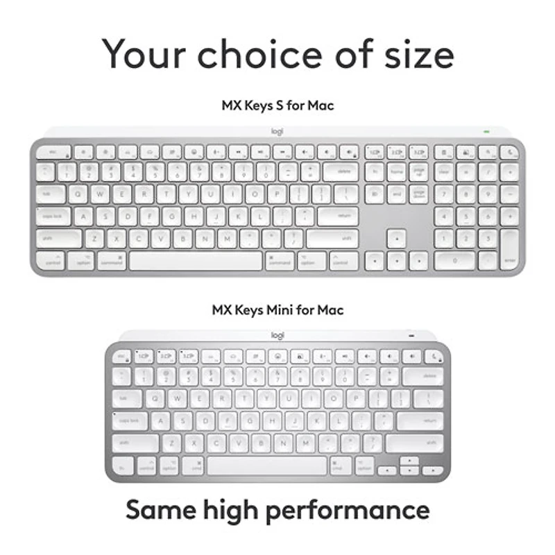 Clavier rétroéclairé sans fil MX Keys S de Logitech pour Mac/iPad - Gris pâle - Exclusivité de Best Buy