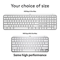Clavier rétroéclairé sans fil MX Keys S de Logitech pour Mac/iPad - Gris pâle - Exclusivité de Best Buy