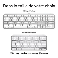 Clavier rétroéclairé sans fil MX Keys S de Logitech pour Mac/iPad - Gris pâle - Exclusivité de Best Buy