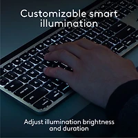 Clavier rétroéclairé sans fil MX Keys S de Logitech pour Mac/iPad - Gris pâle - Exclusivité de Best Buy