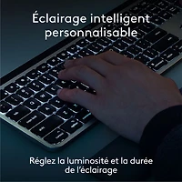 Clavier rétroéclairé sans fil MX Keys S de Logitech pour Mac/iPad - Gris pâle - Exclusivité de Best Buy