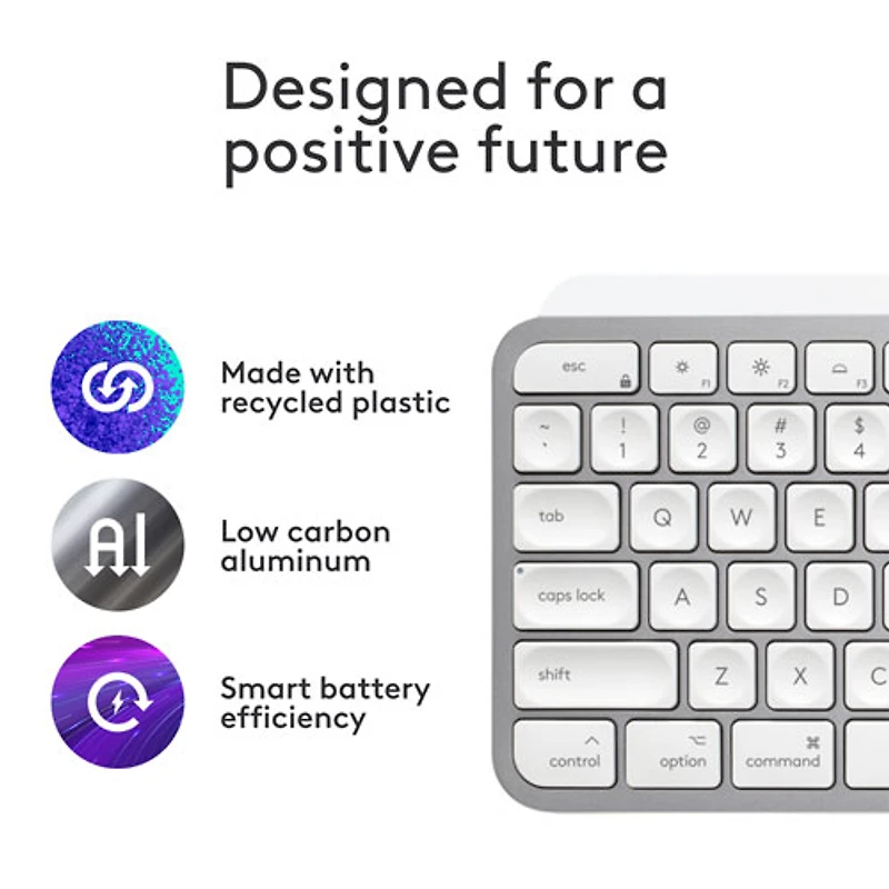 Clavier rétroéclairé sans fil MX Keys S de Logitech pour Mac/iPad - Gris pâle - Exclusivité de Best Buy