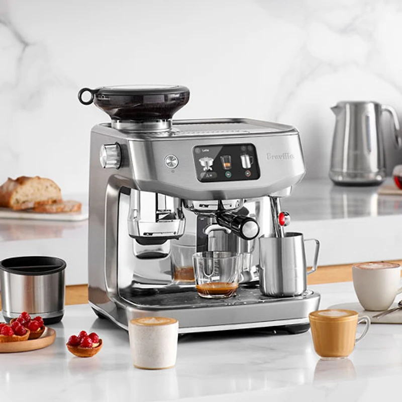Machine à espresso Oracle Jet avec moussoir à lait et moulin à café de Breville - Acier inoxydable brossé