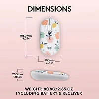 Souris sans fil à suivi optique de 1000 ppp M340 de Logitech - Bouquet de fleurs
