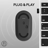 Logitech M340 1000 DPI Wireless Optical tracking Mouse - Speckles