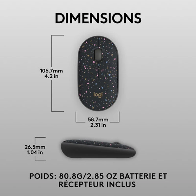 Logitech M340 1000 DPI Wireless Optical tracking Mouse - Speckles