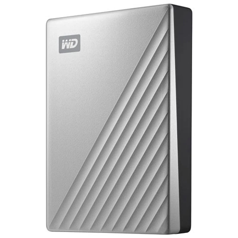 WD My Passport Ultra 6TB USB-C/USB 3.0 External Hard Drive for Mac (WDBGKC0060BSL-WESN) - Silver