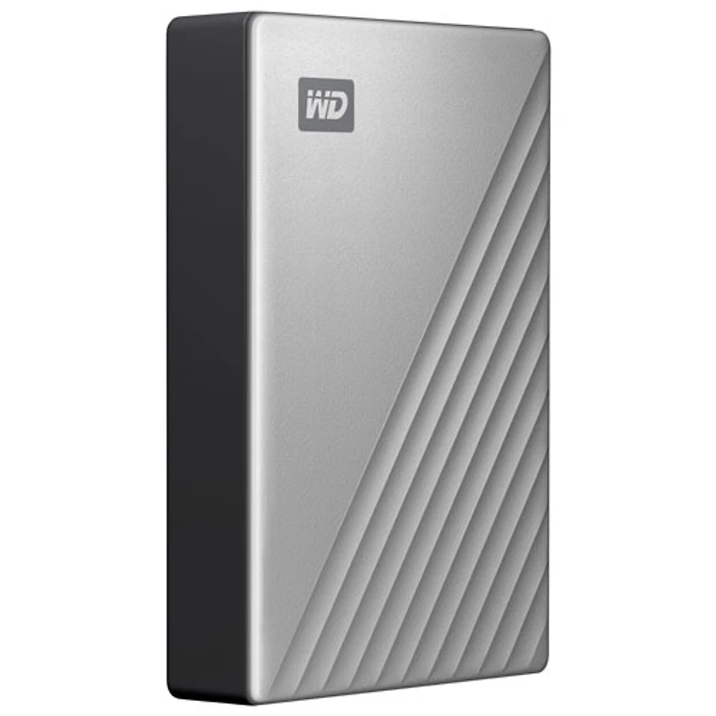 WD My Passport Ultra 6TB USB-C/USB 3.0 External Hard Drive for Mac (WDBGKC0060BSL-WESN) - Silver