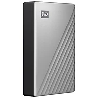 WD My Passport Ultra 6TB USB-C/USB 3.0 External Hard Drive for Mac (WDBGKC0060BSL-WESN) - Silver