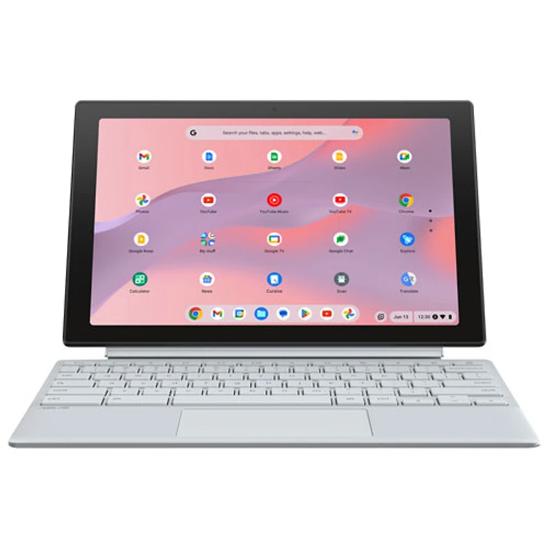 Chromebook détachable 2-en-1 de 10,5 po CM30 d'ASUS avec stylet - Argenté brouillard (MediaTek K 520/RAM 4 Go/128 Go eMMC)