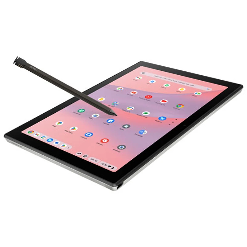 Chromebook détachable 2-en-1 de 10,5 po CM30 d'ASUS avec stylet - Argenté brouillard (MediaTek K 520/RAM 4 Go/128 Go eMMC)