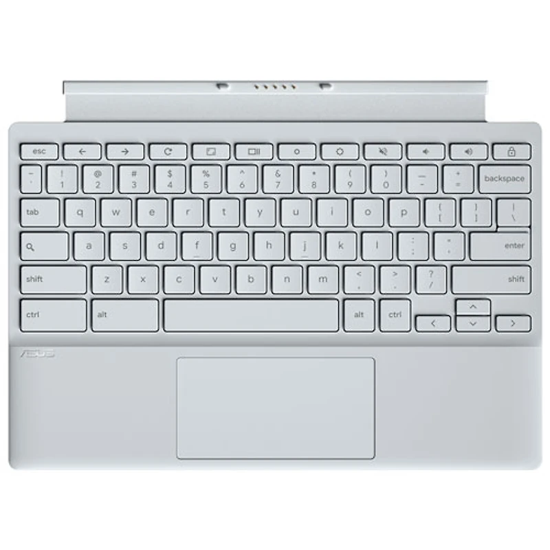Chromebook détachable 2-en-1 de 10,5 po CM30 d'ASUS avec stylet - Argenté brouillard (MediaTek K 520/RAM 4 Go/128 Go eMMC)