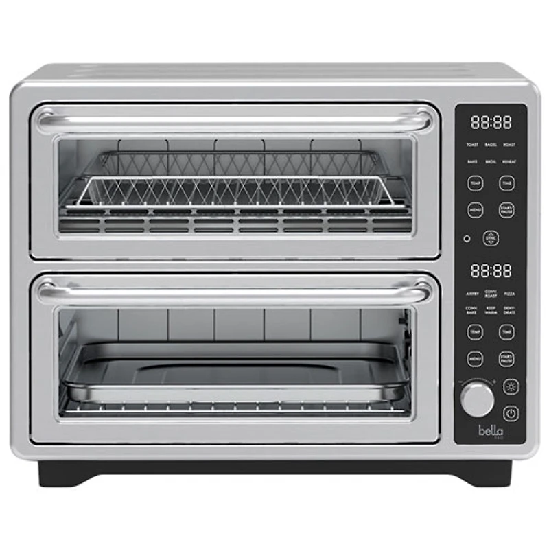 Four double avec convection, friture à air chaud et sonde Pro Duo de Bella - 0,85 pi³/24 l - Acier inoxydable - Exclusivité de Best Buy
