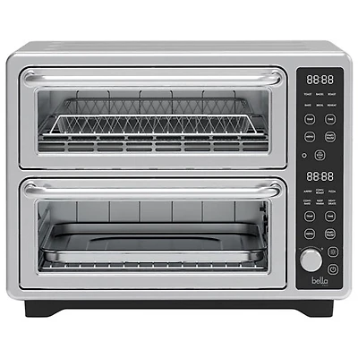 Four double avec convection, friture à air chaud et sonde Pro Duo de Bella - 0,85 pi³/24 l - Acier inoxydable - Exclusivité de Best Buy
