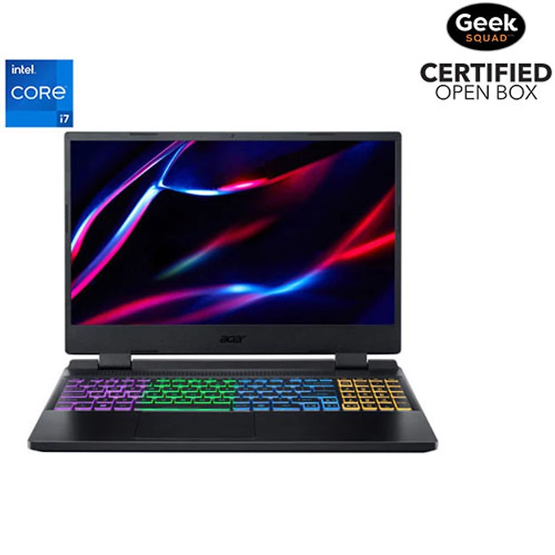 Boîte ouverte - Portable de jeu de 15,6 po Nitro 5 d'Acer - Noir (Ci7-12650H d'Intel/SSD 512 Go/RAM 16 Go/GeForce RTX 4050/Windows 11)