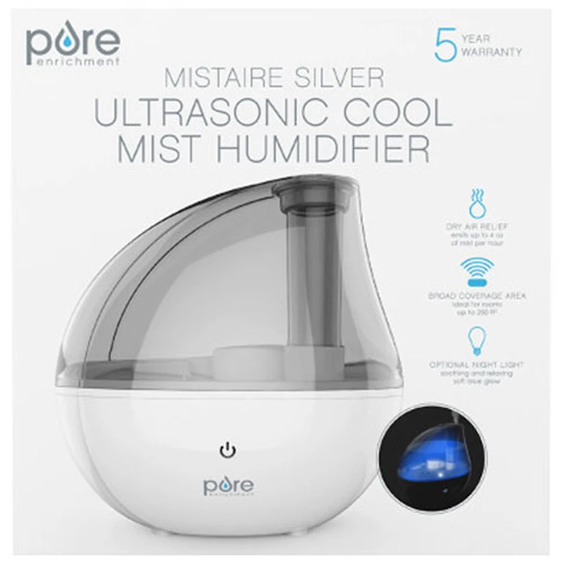 Pure Enrichment MistAire Silver Cool Mist Humidifier